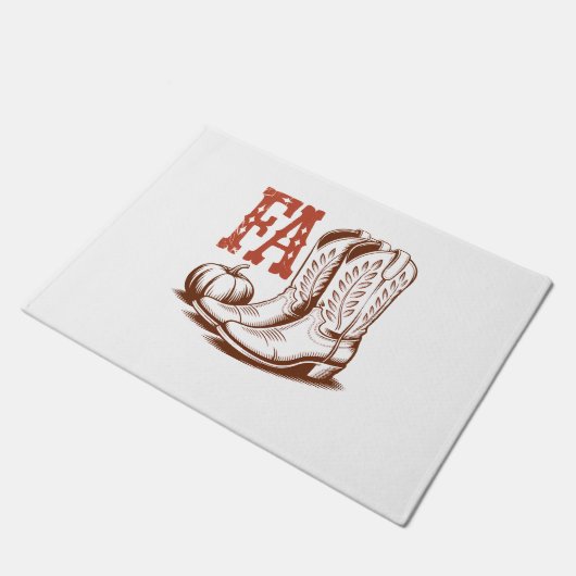 Herfst Autumn Cowgirl Pumpkin Deurmat (Schuin)