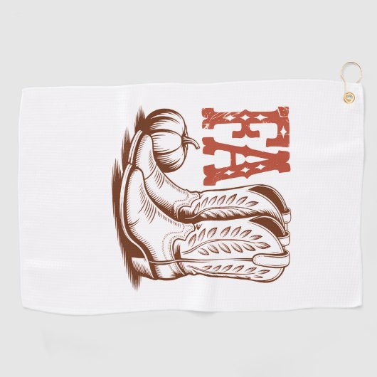 Herfst Autumn Cowgirl Pumpkin Golfhanddoek (Horizontaal)