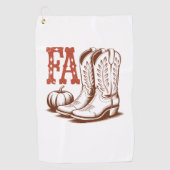 Herfst Autumn Cowgirl Pumpkin Golfhanddoek (Voorkant)