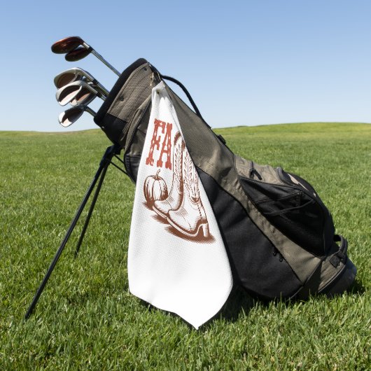 Herfst Autumn Cowgirl Pumpkin Golfhanddoek (Groen)