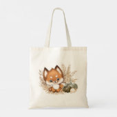 Herfst Autumn Cute fox Canvas tas (Achterkant)
