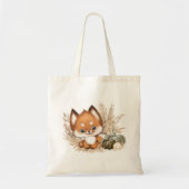 Herfst Autumn Cute fox Canvas tas (Voorkant)