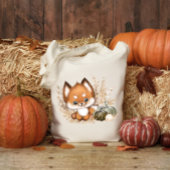 Herfst Autumn Cute fox Canvas tas