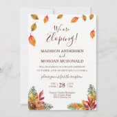 Herfst Autumn Elopement receptie uitnodiging (Voorkant)