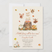 Herfst Autumn Fairy Woodland Girl Baby shower Kaart (Voorkant)