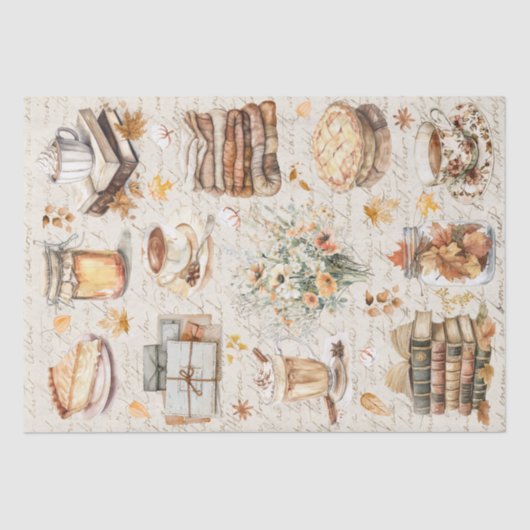 Herfst Autumn Favoriete Essentiële Esthetische Dec Tissuepapier (Voorkant)