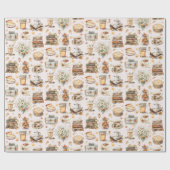 Herfst Autumn Favoriete Essentiële Esthetische Pat Cadeaupapier (Vlak)