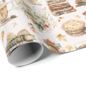 Herfst Autumn Favoriete Essentiële Esthetische Pat Cadeaupapier (Rol Hoek)