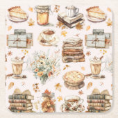 Herfst Autumn Favoriete Essentiële Esthetische Pat Kartonnen Onderzetters (Voorkant)