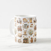 Herfst Autumn Favoriete Essentiële Esthetische Pat Koffiemok (Voorkant links)