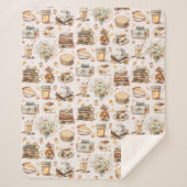 Herfst Autumn Favoriete Essentiële Esthetische Pat Sherpa Deken (Voorkant)