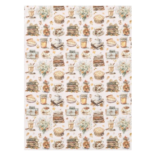 Herfst Autumn Favoriete Essentiële Esthetische Pat Tafelkleed (Voorkant)