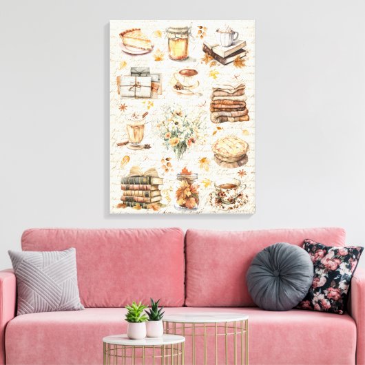 Herfst Autumn Favorites Essentials Esthetisch Canvas Afdruk (Insitu (Woonkamer))