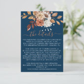 Herfst Autumn Floral Bouquet op marinesurvee Informatiekaartje (Staand voorkant)