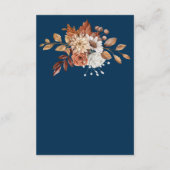 Herfst Autumn Floral Bouquet op marinesurvee Informatiekaartje (Achterkant)