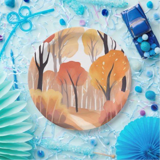 Herfst Autumn Foliage Papieren Bordje (Feest)