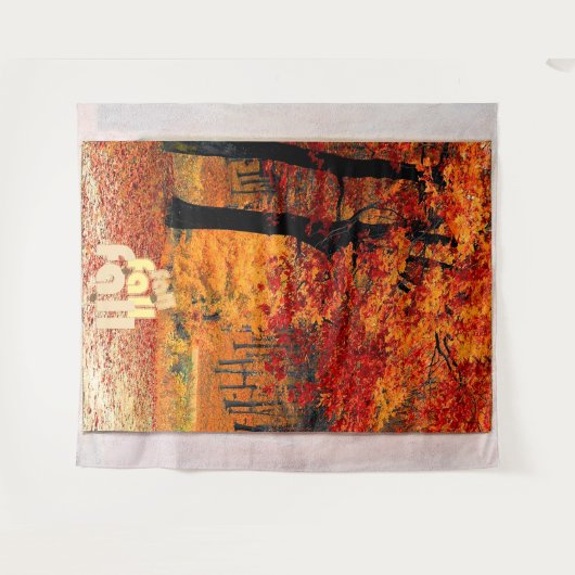 Herfst Autumn Forest Uitzicht Wandkleed (Voorkant (horizontaal))