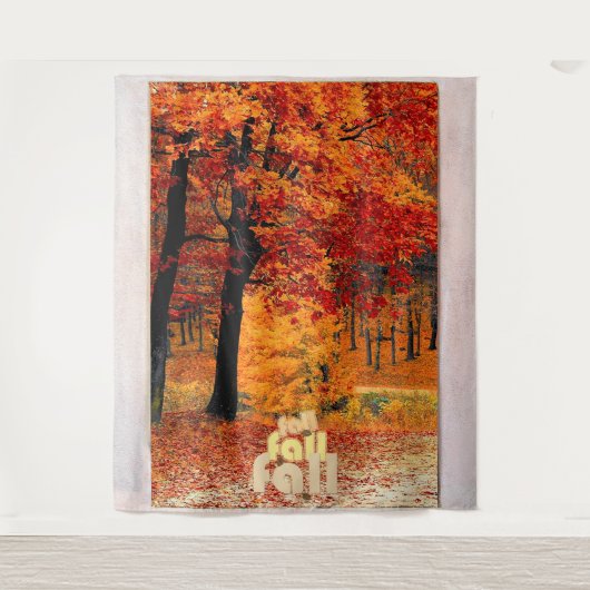 Herfst Autumn Forest Uitzicht Wandkleed (Voorkant)