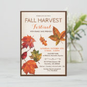 Herfst Autumn Harvest Festival Uitnodiging (Staand voorkant)