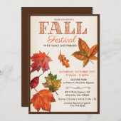 Herfst Autumn Harvest Festival verlaat uitnodiging (Voorkant / Achterkant)