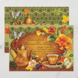 Herfst Autumn Harvest Tea Party Uitnodiging