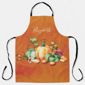 Herfst Autumn Harvest Waterverf Thanksgiving Schort (Voorkant)