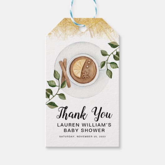 Herfst Autumn Hot Cocoa Gift Labels Cadeaulabel (Voorkant)