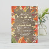 Herfst Autumn Jute Baby Shower Uitnodiging (Staand voorkant)