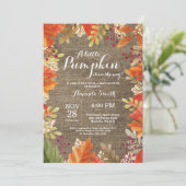 Herfst Autumn Jute Baby Shower Uitnodiging (Staand voorkant)