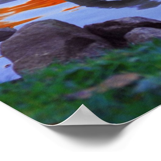 Herfst Autumn Lake Reflections van Swans in Love Poster (Hoek)