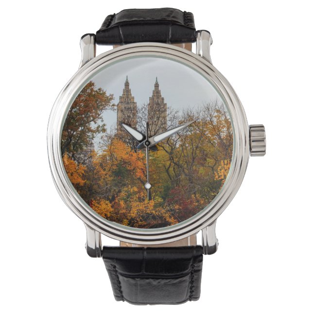 Herfst Autumn Landscape Foto van Central Park Horloge (Voorkant)