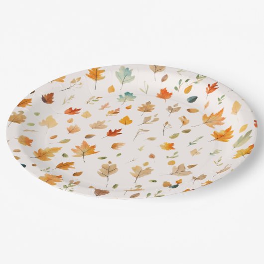 Herfst Autumn Leaf | Papieren Bordje (Gekanteld)