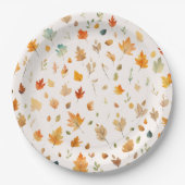 Herfst Autumn Leaf | Papieren Bordje (Voorkant)