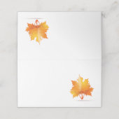 Herfst Autumn Leaf | Thanksgiving Thema Plaatskaartje (Buitenkant ongevouwen)