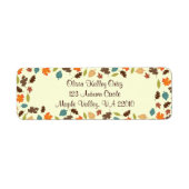 Herfst Autumn Leaves Adresetiketten Etiket (Voorkant)