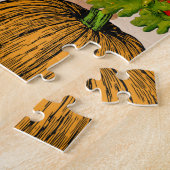 Herfst Autumn Leaves Collage Monogram  Hout Legpuzzel (Zijkant)