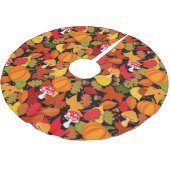 Herfst Autumn Leaves en Toadstools Patterned Kerstboom Rok (Gekanteld)