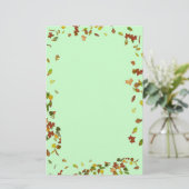 HERFST / AUTUMN LEAVES, groen Briefpapier (Staand voorkant)