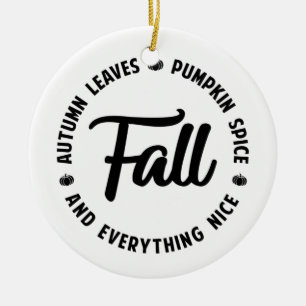 Herfst - Autumn Leaves - Pumpkin Spice Keramisch Ornament