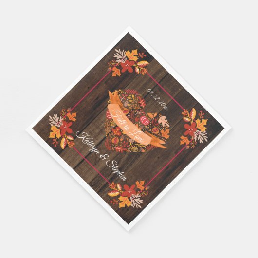 Herfst Autumn Leaves Pumpkins Herfst in Liefde | N Servet (Hoek)