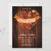 Herfst Autumn Leaves Pumpkins Wood Retirement Part Kaart (Voorkant)