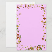 HERFST/AUTUMN LEAVES, Roze Briefpapier (Voorkant / Achterkant)