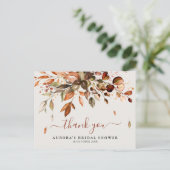 Herfst Autumn Leaves Rustic Vrijgezellenfeest Hart Briefkaart (Staand voorkant)