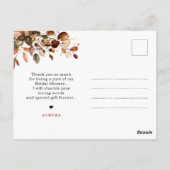 Herfst Autumn Leaves Rustic Vrijgezellenfeest Hart Briefkaart (Achterkant)