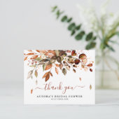 Herfst Autumn Leaves Rustic Vrijgezellenfeest Hart Briefkaart (Staand voorkant)