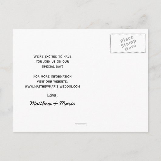 Herfst Autumn Leaves Rustic Wedding Save The Date Aankondigingskaart (Achterkant)