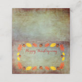 Herfst Autumn Leaves Thanksgiving Naam Kaarten Plaatskaartje (Buitenkant ongevouwen)