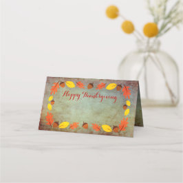 Herfst Autumn Leaves Thanksgiving Naam Kaarten Plaatskaartje