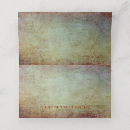 Herfst Autumn Leaves Thanksgiving Naam Kaarten Plaatskaartje (Binnenkant ongevouwen)