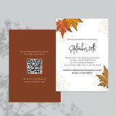 Herfst Autumn Leaves Wedding QR Code RSVP Kaartje